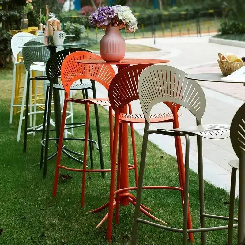 Outdoor Furniture Yellow - Nowe Żółte Hokery Barowe Industrialne Nordic