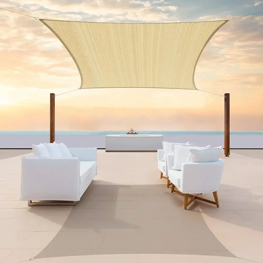 Sun Sail Shade - Beżowy żagiel przeciwsłoneczny 8' X 10'