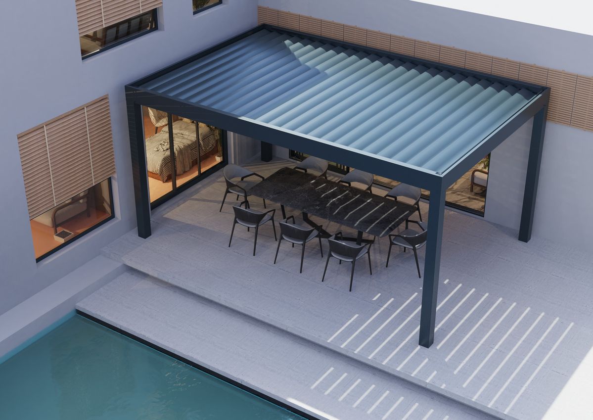 Outdoor Furniture Aluminium - Niedrogi, prostokątny altan z aluminium z