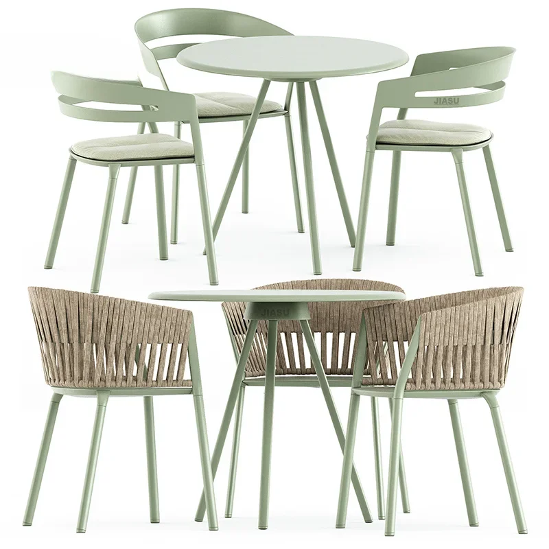 Outdoor Furniture Table And Chairs - Zestawy mebli ogrodowych ze stali, 4-częściowe,