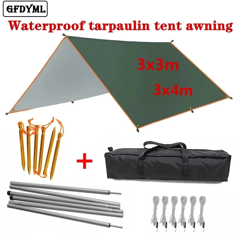 Sun Sail Shade - Awning-brezentowa plandeka namiotowa, wodoodporna, cień, ultralekka,