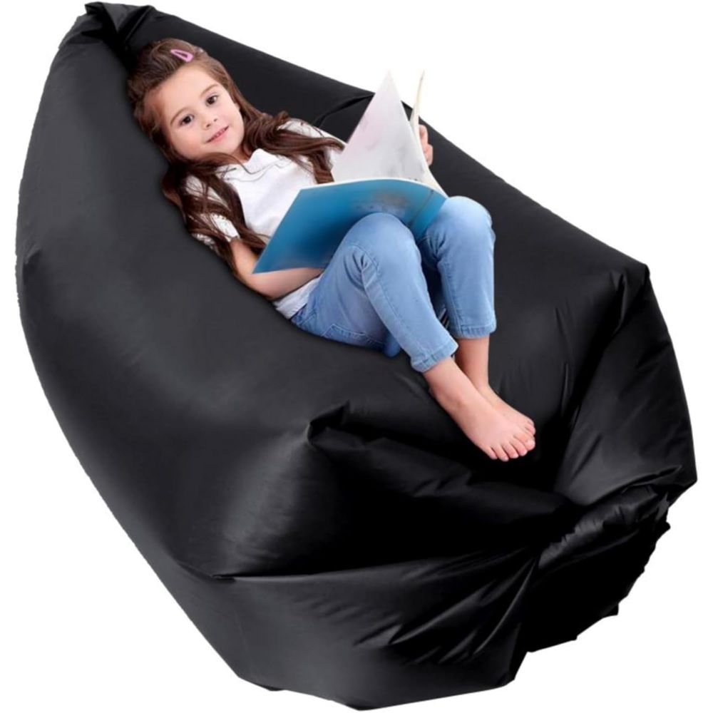 Outdoor Furniture Black - Przenośny materac dmuchany, na kemping i