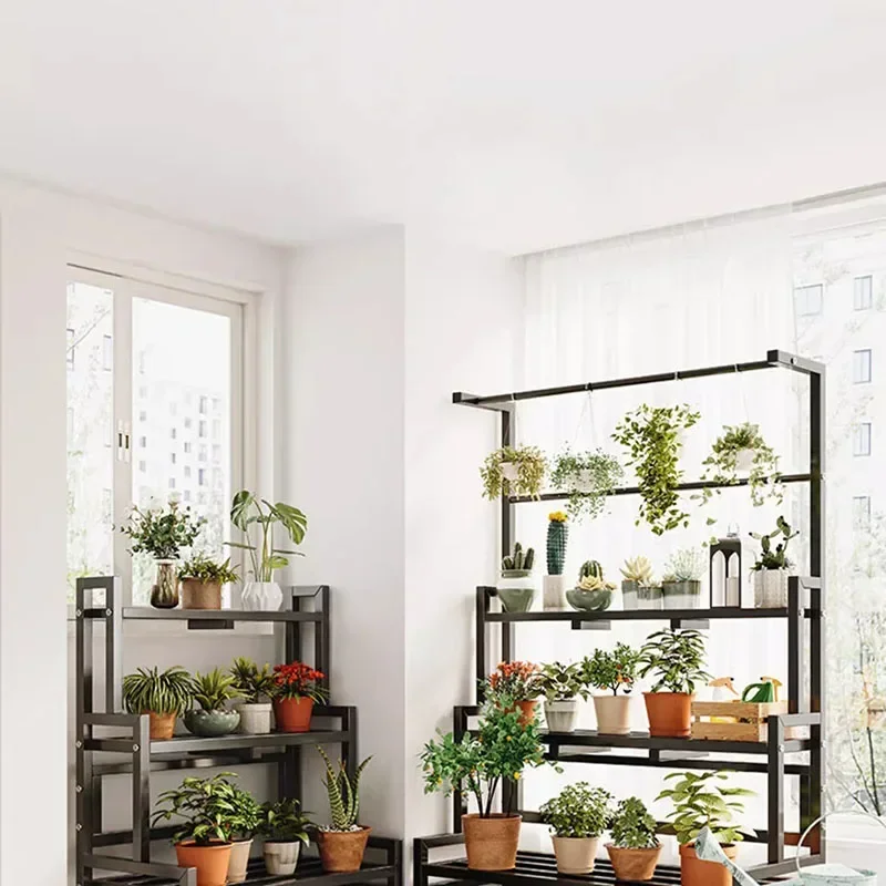 Warstwowa półka na rośliny uni – Outdoor Furniture Black recenzja i cena
