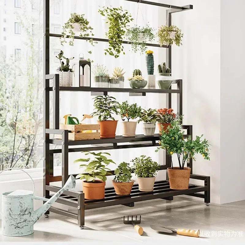 Warstwowa półka na rośliny uni – Outdoor Furniture Black recenzja i cena