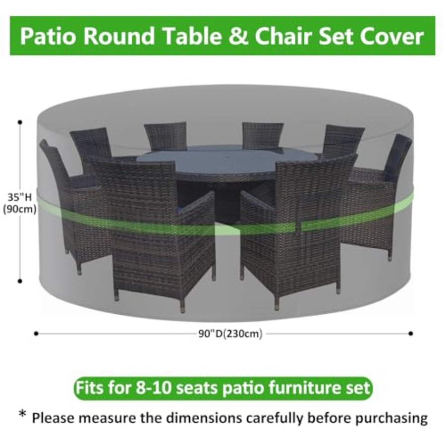 Okrągłe pokrowce na meble ogro – Outdoor Furniture Table And Chairs recenzja i cena