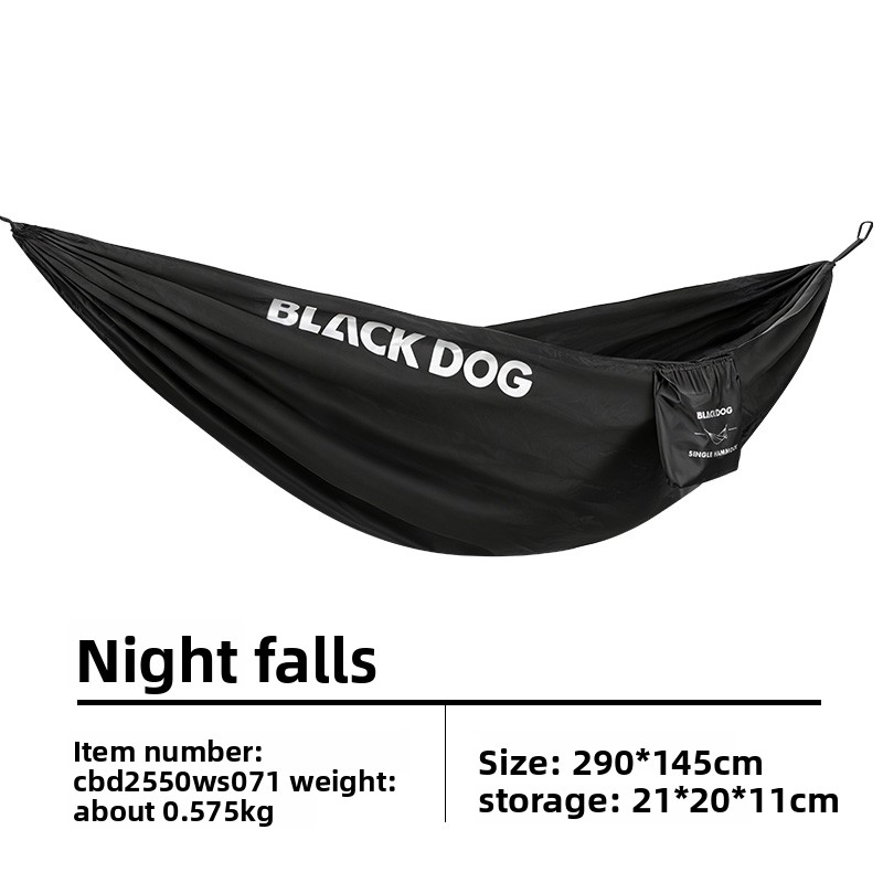 Hamak spadochronowy Black Dog  – Outdoor Furniture Black recenzja i cena