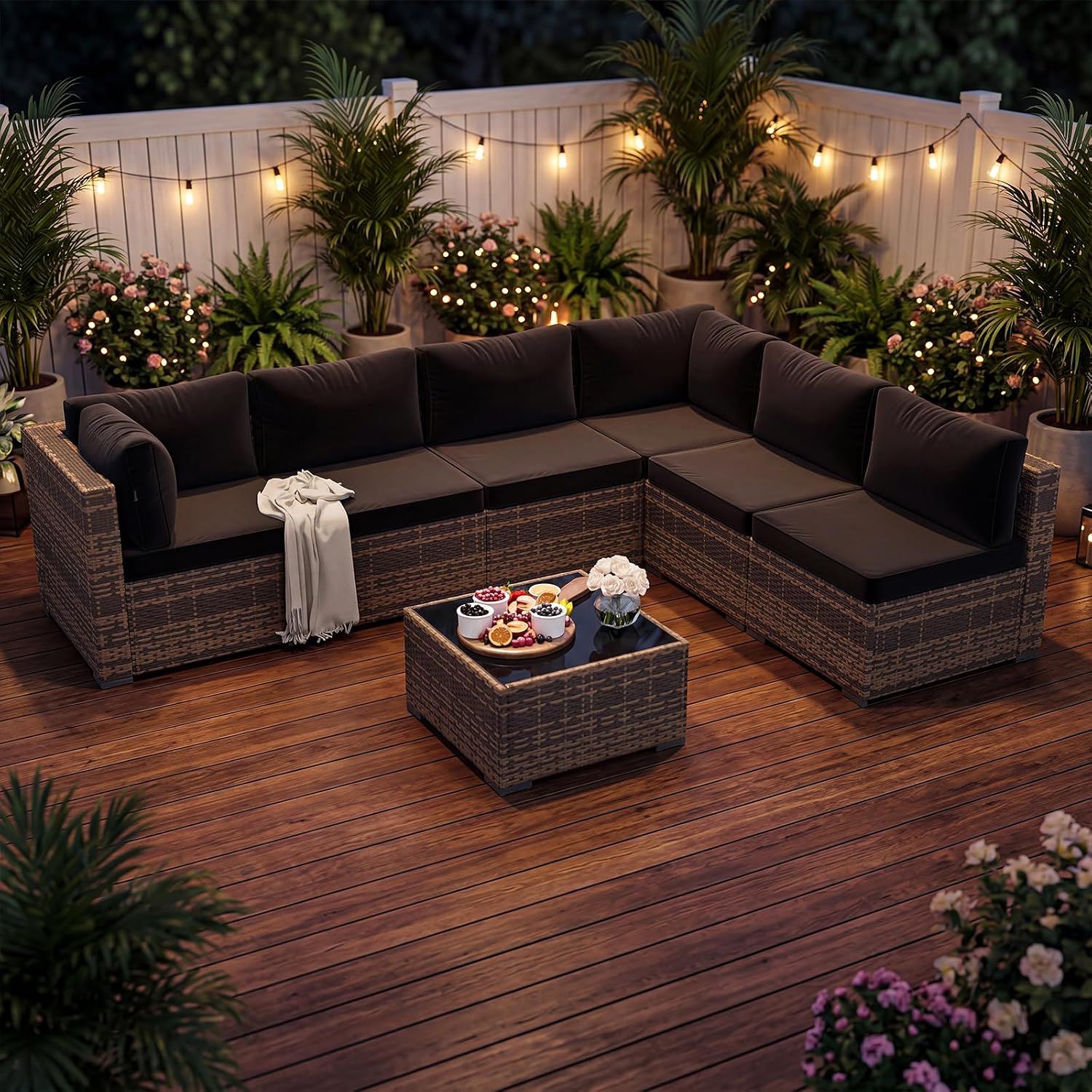7-częściowy zestaw mebli ogrod – Outdoor Furniture Yellow recenzja i cena