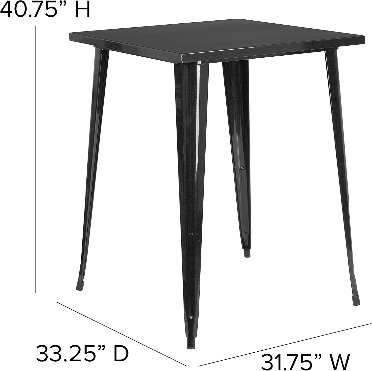 Profesjonalny kwadratowy czarn – Outdoor Furniture For Cafe recenzja i cena