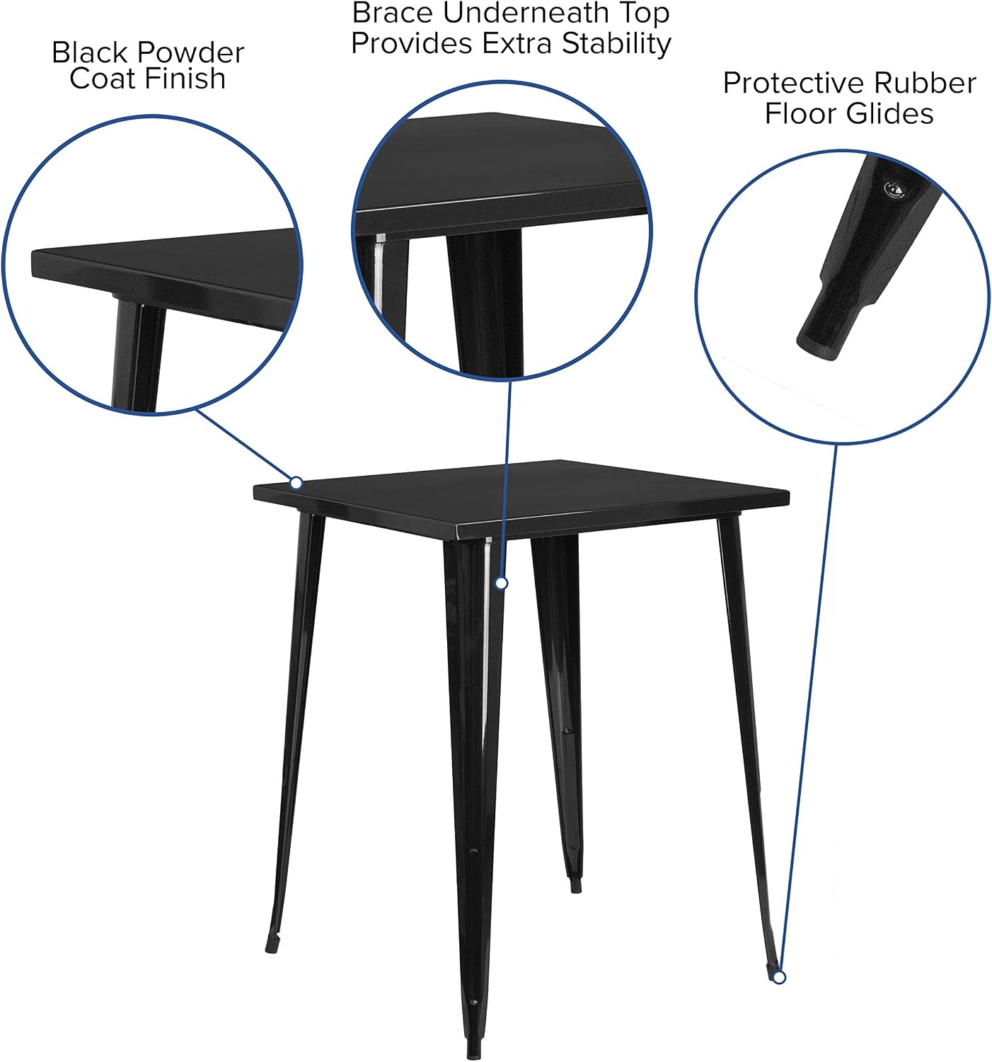 Profesjonalny kwadratowy czarn – Outdoor Furniture For Cafe recenzja i cena
