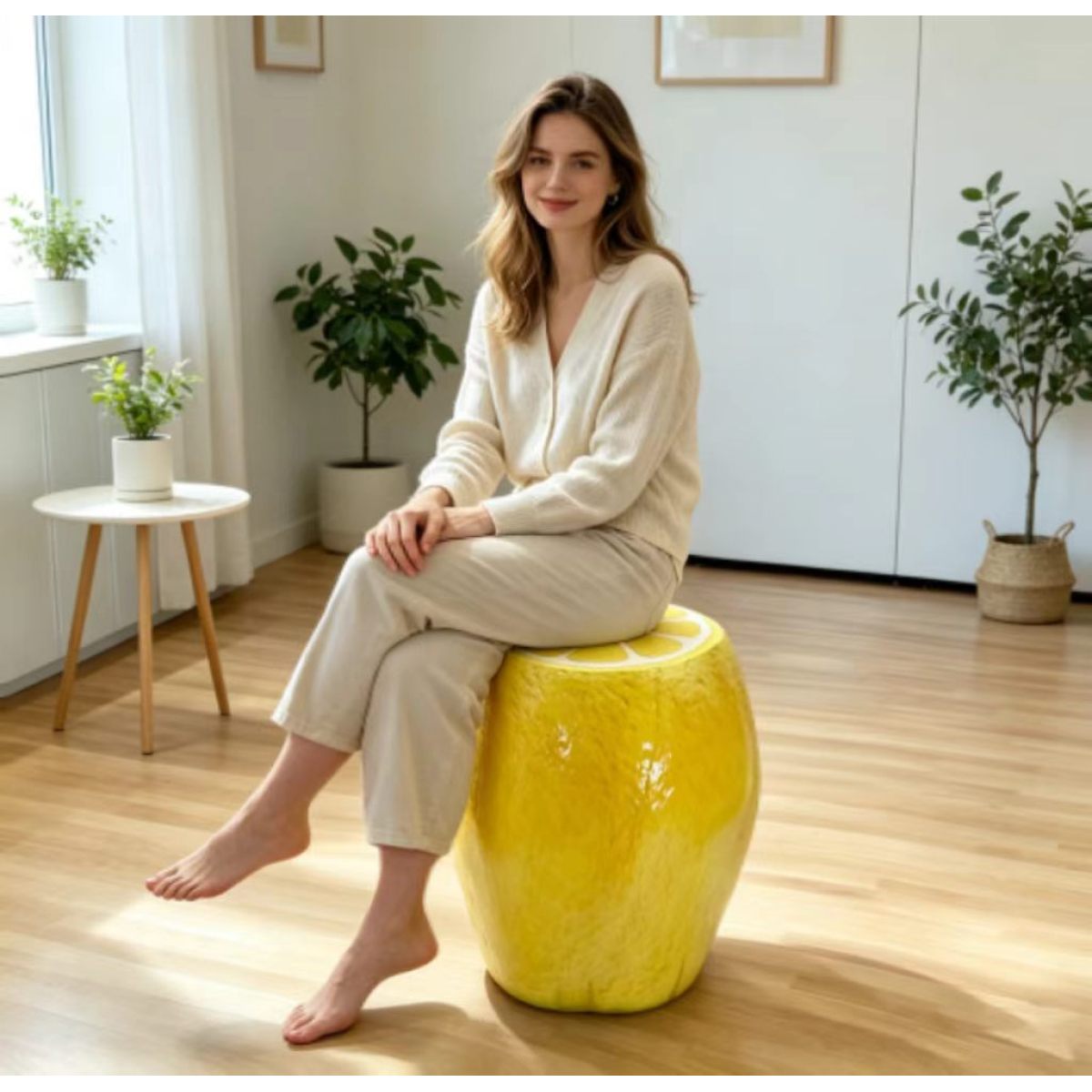 Żółta Stołka w Kształcie Cytry – Outdoor Furniture Yellow recenzja i cena