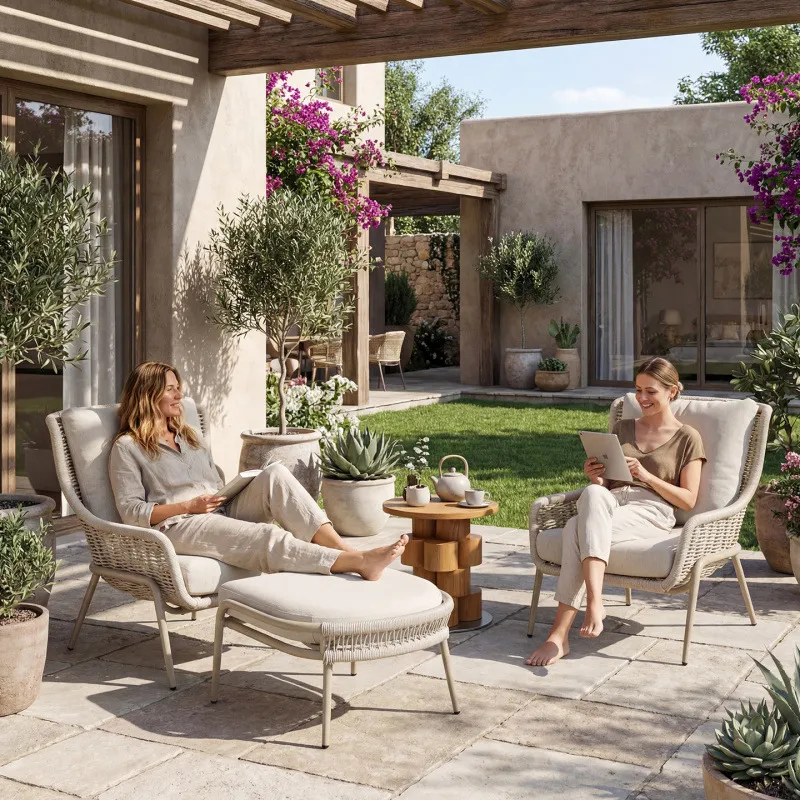 Zestaw mebli ogrodowych z ratt – Outdoor Furniture Table And Chairs recenzja i cena