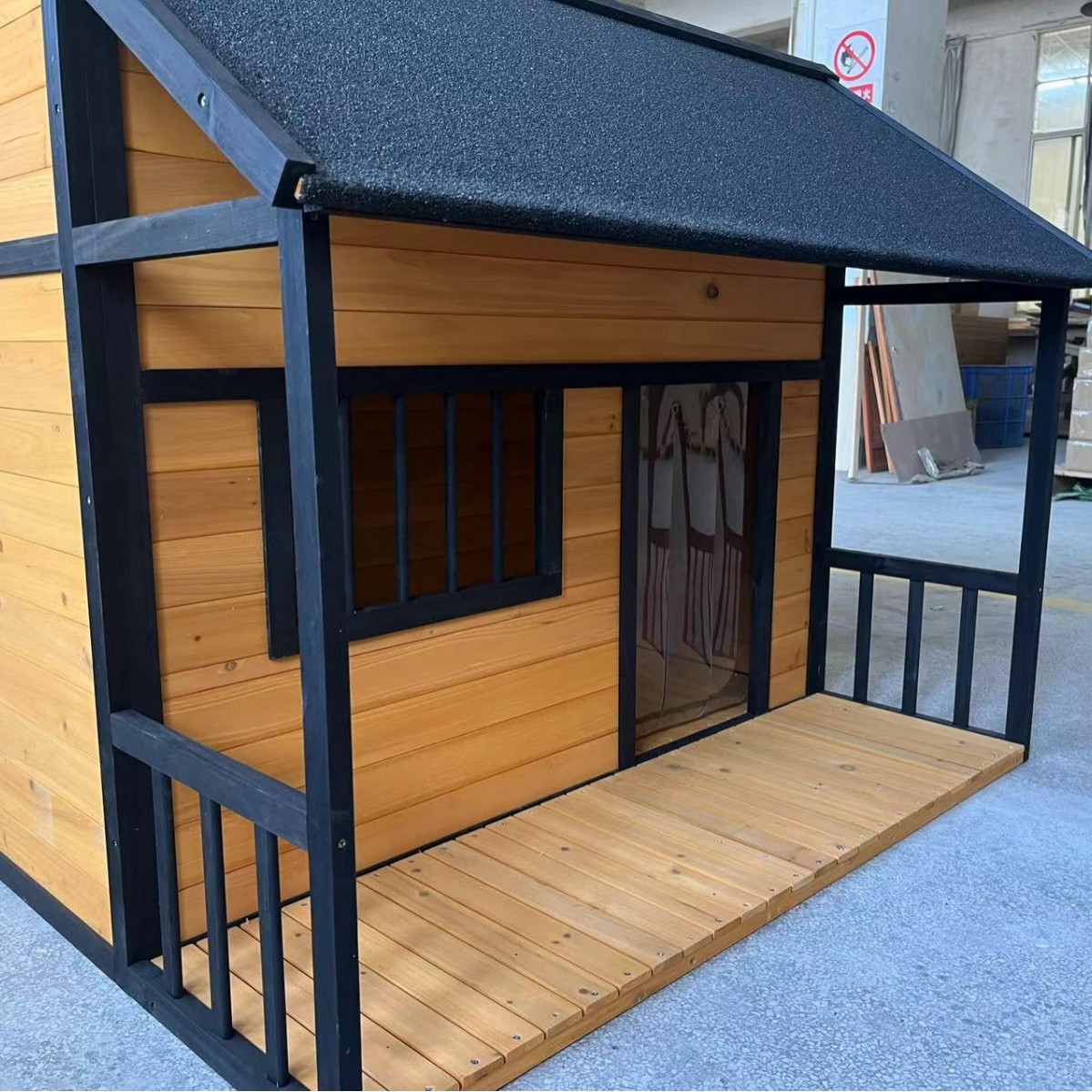 Żółty, drewniany domek dla psa – Outdoor Furniture Yellow recenzja i cena