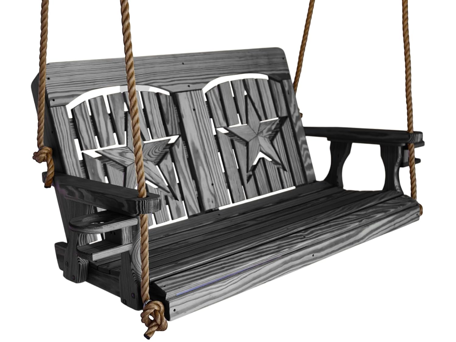 Huśtawka ogrodowa z czarną lin – Outdoor Furniture Yellow recenzja i cena