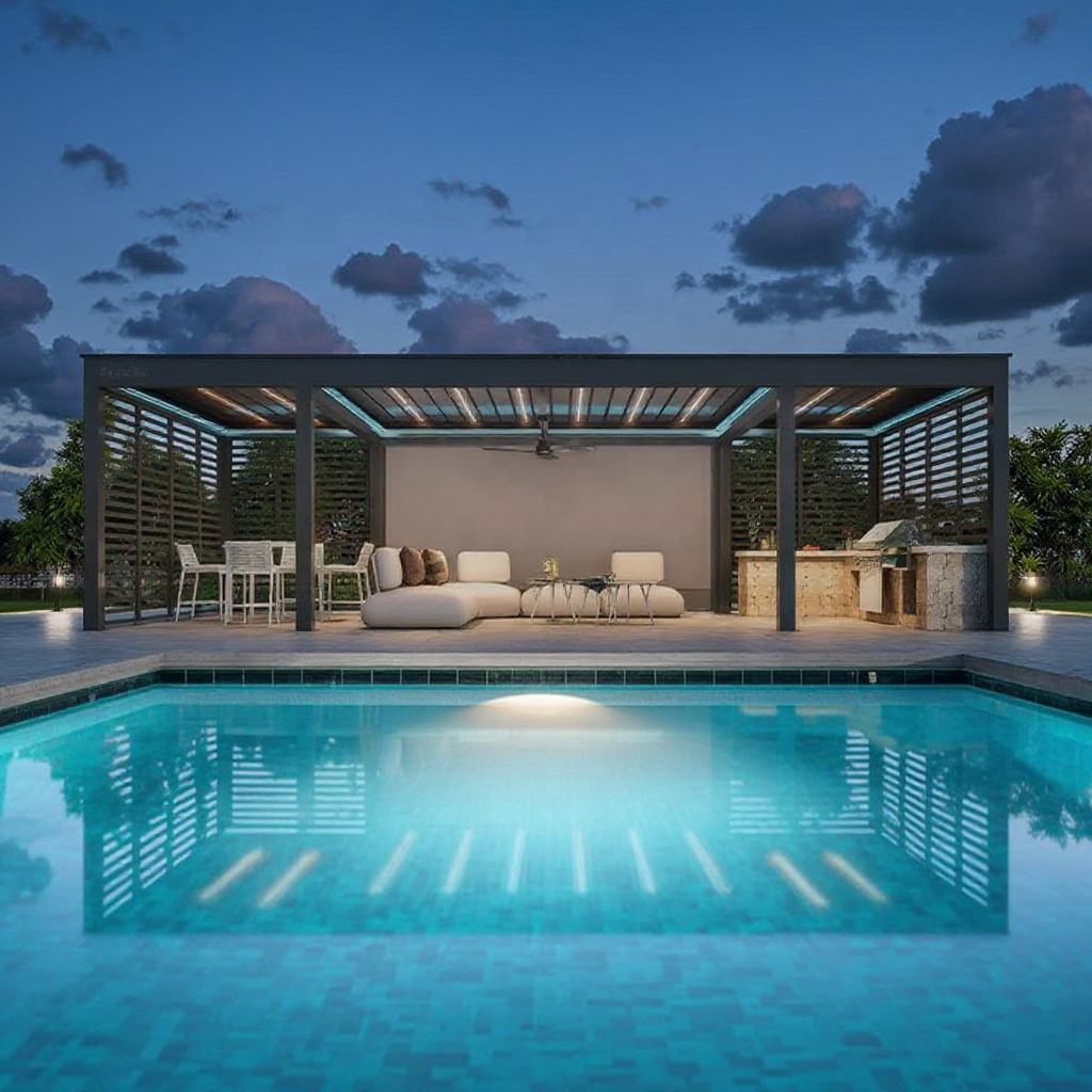 Pergola prostokątna ze stopu a – Outdoor Furniture Aluminium recenzja i cena