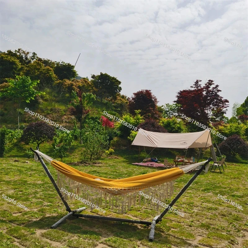 Minimalistyczny żółty hamak z  – Outdoor Furniture Yellow recenzja i cena