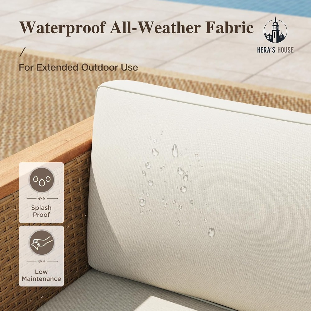 3-częściowy mały wiklinowy zes – Outdoor Furniture Yellow recenzja i cena