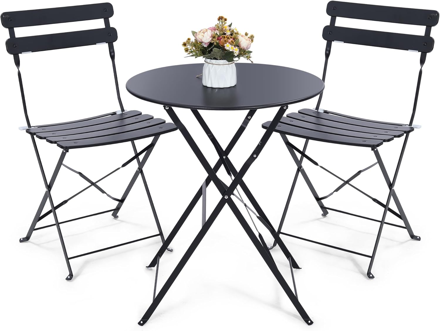 Oszczędzający miejsce, czarny, – Outdoor Furniture Black recenzja i cena