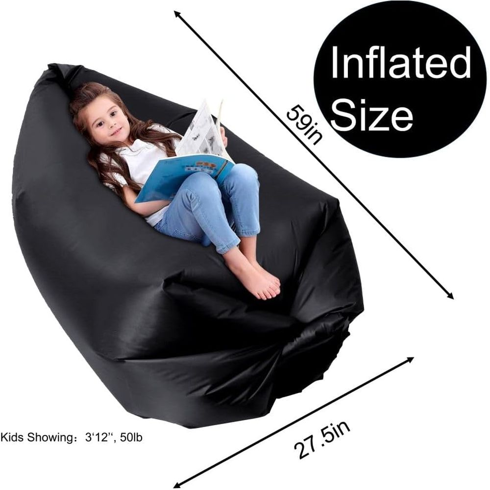Przenośny materac dmuchany, na – Outdoor Furniture Black recenzja i cena