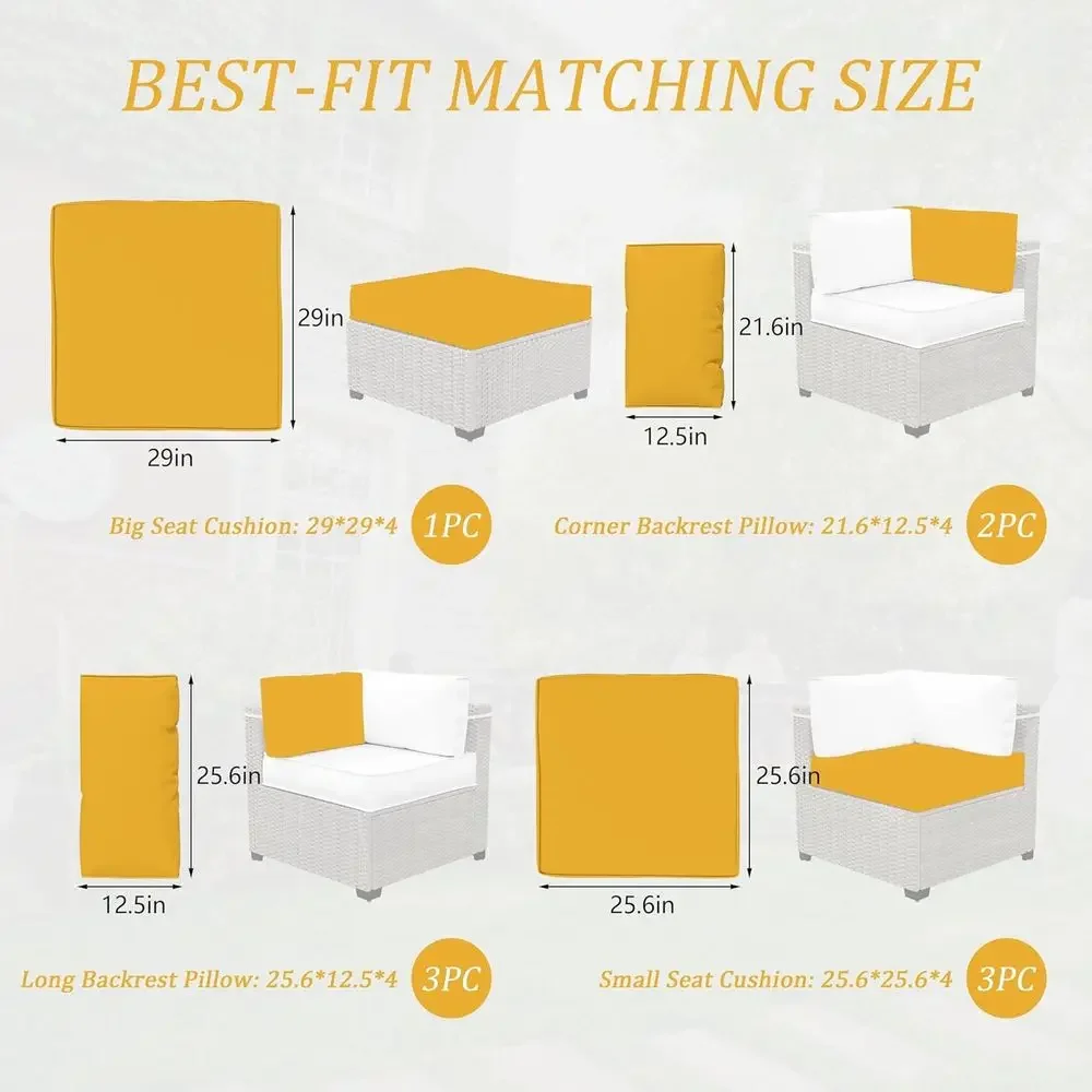 5-poduszkowe poduszki na meble – Outdoor Furniture Yellow recenzja i cena