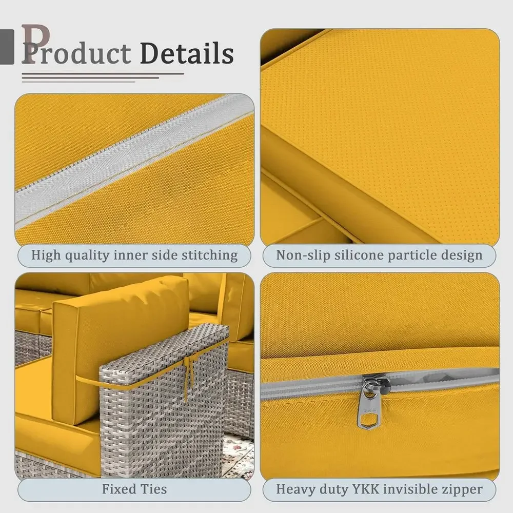 5-poduszkowe poduszki na meble – Outdoor Furniture Yellow recenzja i cena