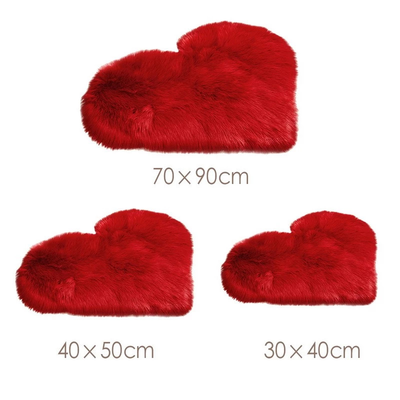 Furry Solid Color Heart Rug Be – Outdoor Furniture For Cafe recenzja i cena