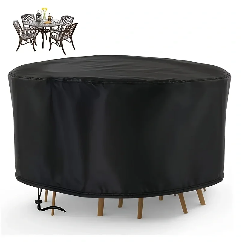 Wodoodporny okrągły pokrowiec  – Outdoor Furniture Black recenzja i cena